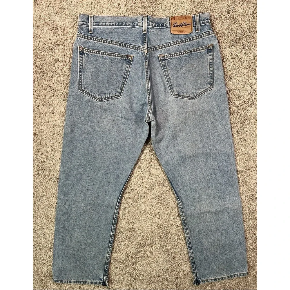 Levi Strauss Signature Mens 38x30 Blue Regular Fit Straight Cut Leg Denim Jeans